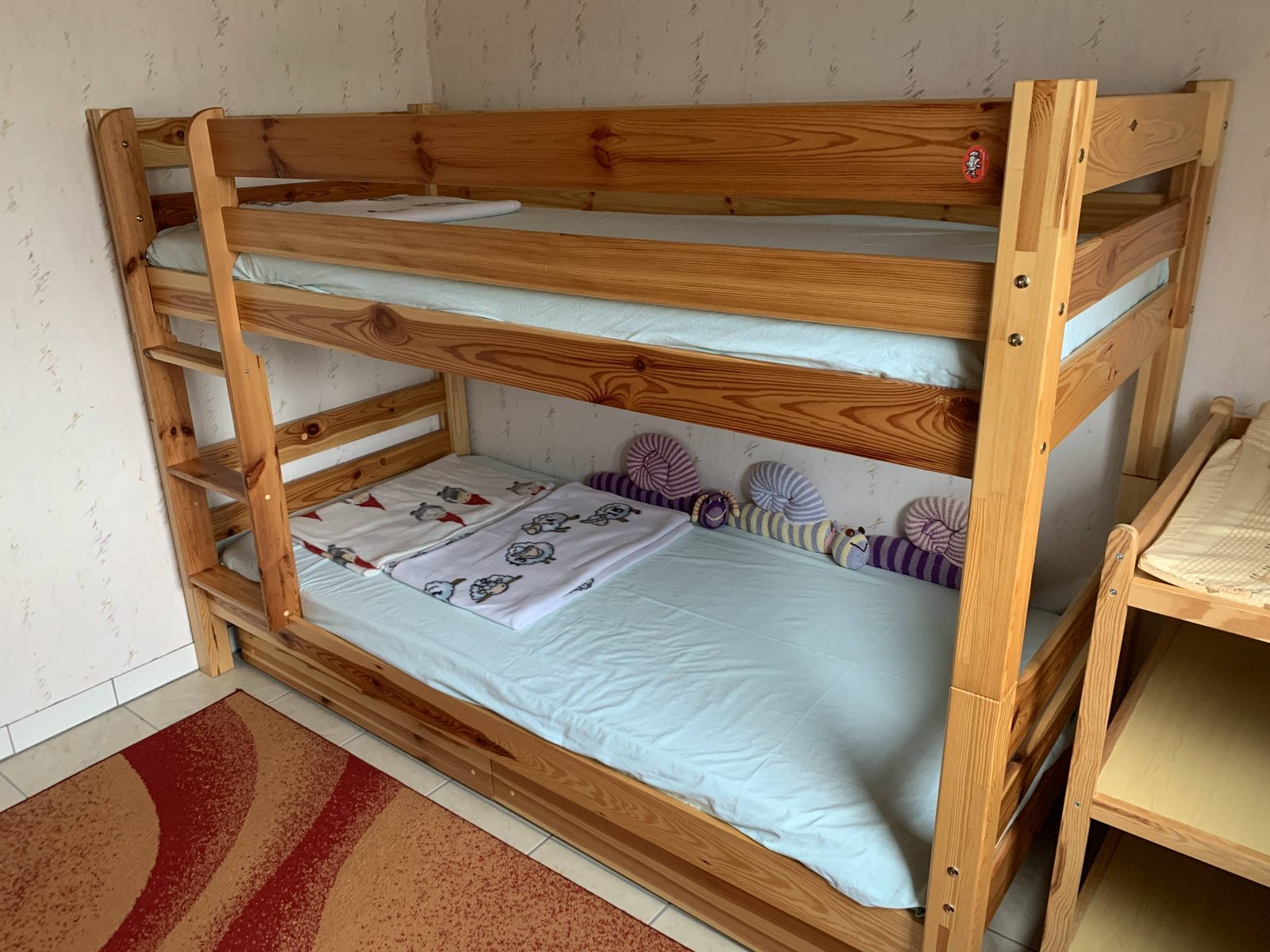 Etagenbett im Kinderzimmer, Nahaufnahme